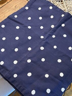 kate spade navy and white polka dot napkins set of 4 | cotton table linens